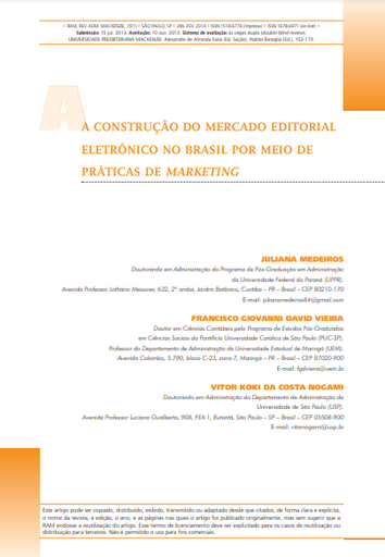 A construção do mercado editorial eletrônico no Brasil por meio de práticas de marketing