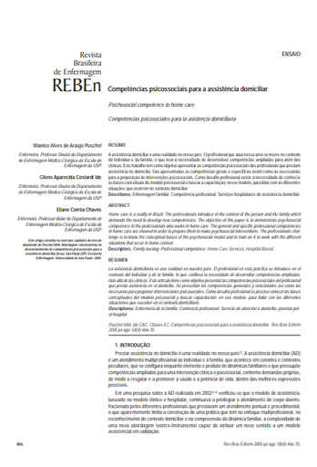 Competências psicossociais para a assistência domiciliar