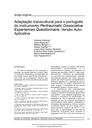 Adaptação transcultural para o português do instrumento Peritraumatic Dissociative Experiences Questionnaire, Versão Auto-Aplicativa