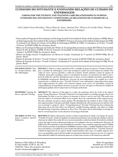 Cuidando do estudante e ensinando relações de cuidado de enfermagem