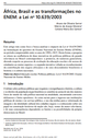 África, Brasil e as transformações no ENEM: a Lei no 10.639/2003