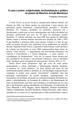 O caso Londrix: subjetividade, territorialização e política na poesia de Maurício Arruda Mendonça