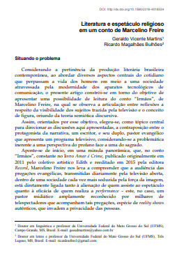 Literatura e espetáculo religioso em um conto de Marcelino Freire