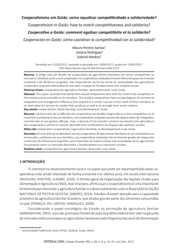 Cooperativismo em Goiás: como equalizar competitividade e solidariedade?