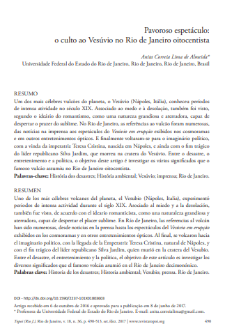 Pavoroso espetáculo: o culto ao Vesúvio no Rio de Janeiro oitocentista