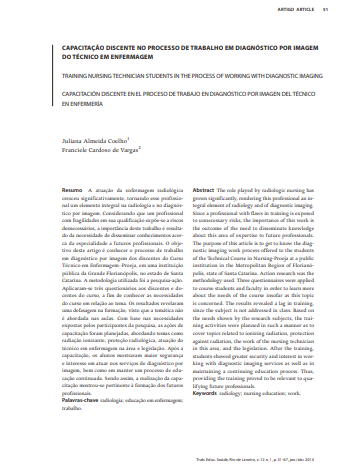 Capacitação discente no processo de trabalho em diagnóstico por imagem do técnico em enfermagem