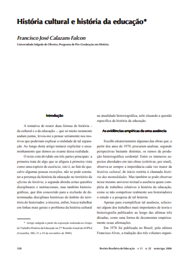 História cultural e história da educação