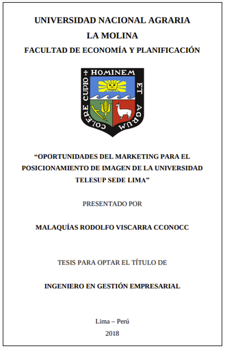 Oportunidades del marketing para el posicionamiento de imagen de la Universidad Telesup sede Lima