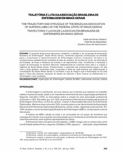 Trajetória e luta da Associação Brasileira de Enfermagem em Minas Gerais