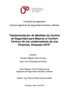 Implementación de medidas de control de seguridad para mejorar el confort térmico de los colaboradores de una empresa, Arequipa