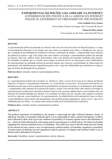 Experimentação política da amizade na internet