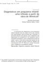 Diagnósticos em psiquiatria infantil: uma reflexão a partir da obra de Winnicott