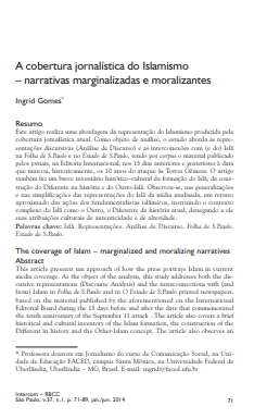 A cobertura jornalística do Islamismo - narrativas marginalizadas e moralizantes