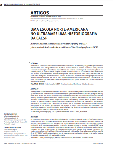 Uma escola Norte-Americana no Ultramar?: uma historiografia da EAESP