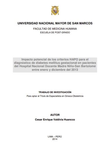 Impacto potencial de los criterios HAPO para el diagnóstico de diabetes mellitus gestacional