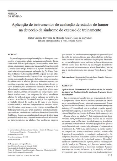 Aplicação de instrumentos de avaliação de estados de humor na detecção da síndrome do excesso de treinamento Aplicação de instrumentos de avaliação de estados de humor na detecção da síndrome do excesso de treinamento Aplicação de instrumentos de avaliação de estados de humor na detecção da síndrome do excesso de treinamento Aplicação de instrumentos de avaliação de estados de humor na detecção da síndrome do excesso de treinamento Aplicação de instrumentos de avaliação de estados de humor na detecção da síndrome do excesso de treinamento