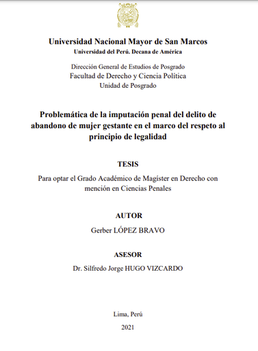 Problemática de la imputación penal del delito de abandono de mujer gestante