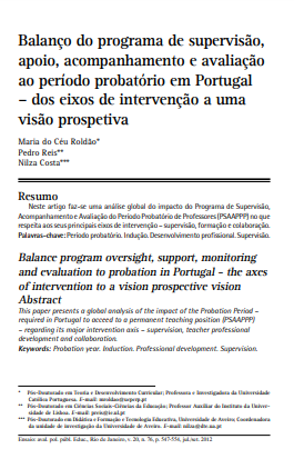 Balanço do programa de supervisão, apoio, acompanhamento e avaliação ao período probatório em Portugal: dos eixos de intervenção a uma visão prospetiva