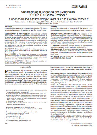 Anestesiologia baseada em evidências: o que é e como praticar