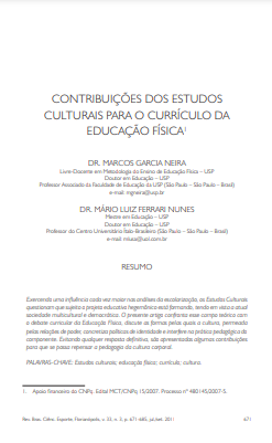 Contribuições dos estudos culturais para o currículo da educação física