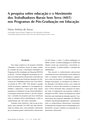 A pesquisa sobre educação e o Movimento dos Trabalhadores Rurais Sem Terra (MST) nos Programas de Pós-Graduação em Educação