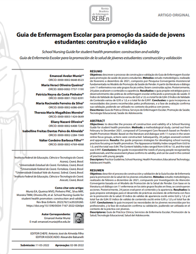 School Nursing Guide for student health promotion: construction and validity