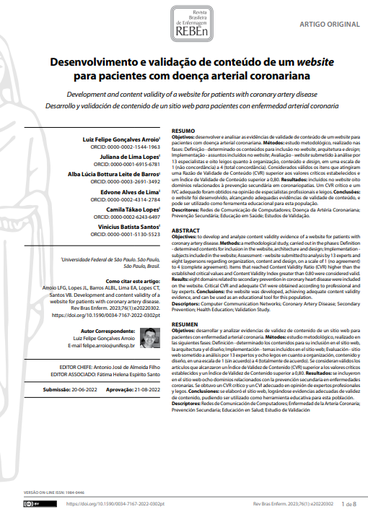 Development and content validity of a website for patients with coronary artery disease
