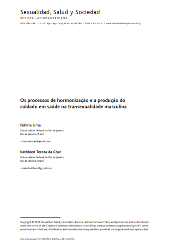 Os processos de hormonização e a produção do cuidado em saúde na transexualidade masculina