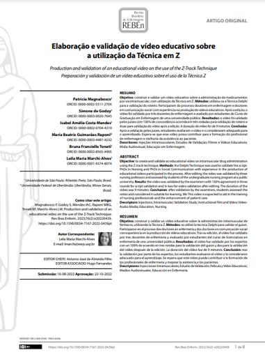 Production and validation of an educational video on the use of the Z-Track Technique