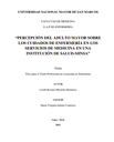 Percepción del adulto mayor sobre los cuidados de enfermería en los servicios de medicina en una institución de salud-minsa