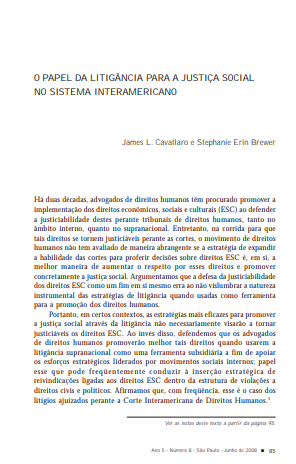 O papel da litigância para a justiça social no Sistema Interamericano