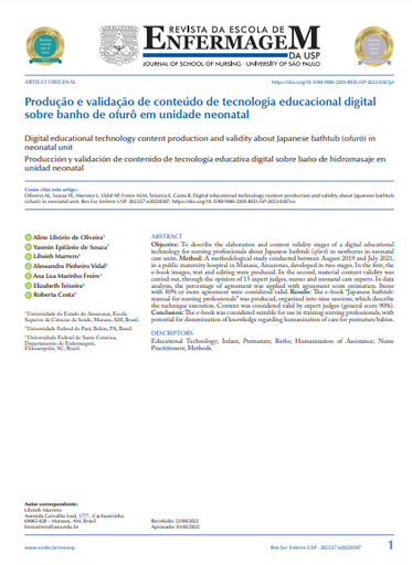 Digital educational technology content production and validity about Japanese bathtub (ofurô) in neonatal unit