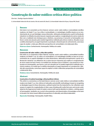 Construção do saber médico: crítica ético-política