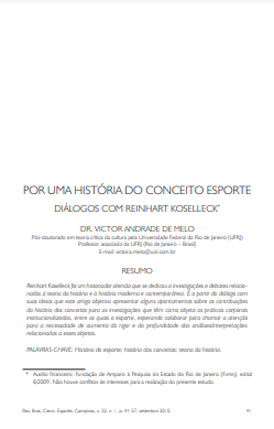 Por uma história do conceito esporte: diálogos com Reinhart Koselleck