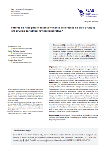 Risk factors for the development of surgical site infection in bariatric surgery: an integrative review of literature