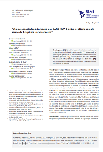 Factores asociados a la infección por SARS-CoV-2 en profesionales de la salud de hospitales universitarios