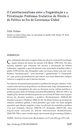 O Constitucionalismo entre a Fragmentação e a Privatização: Problemas Evolutivos do Direito e da Política na Era da Governança Global