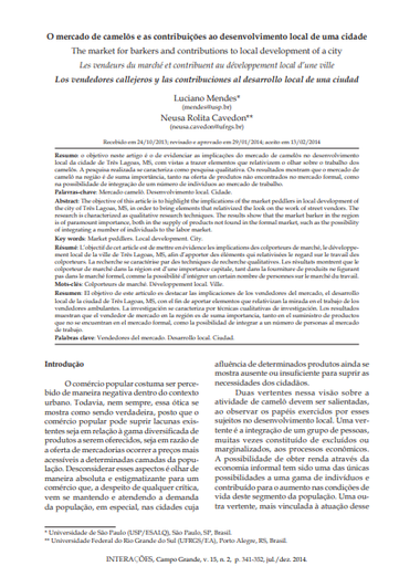 O mercado de camelôs e as contribuições ao desenvolvimento local de uma cidade