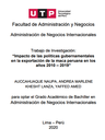 Impacto de las políticas gubernamentales en la exportación de la maca peruana en los años 2010 - 2019