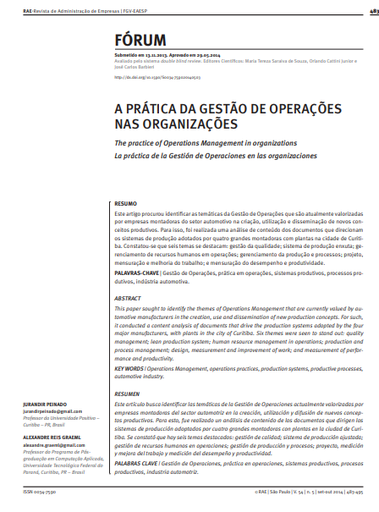 A PRÁTICA DA GESTÃO DE OPERAÇÕES NAS ORGANIZAÇÕES