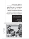 Integração Saúde e Educação: Contribuições da Psicologia para a Formação de Educadores de uma Creche em Sexualidade Infantil