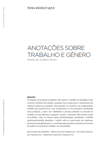 Anotações sobre trabalho e gênero