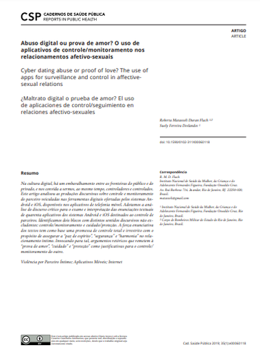 Abuso digital ou prova de amor? O uso de aplicativos de controle/monitoramento nos relacionamentos afetivo-sexuais