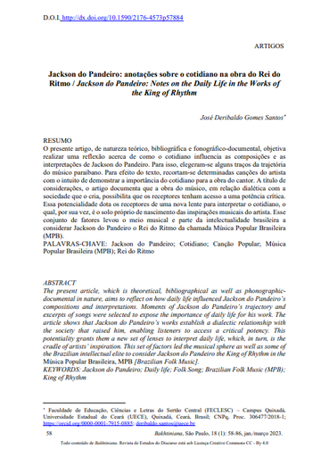 Jackson do Pandeiro: anotações sobre o cotidiano na obra do Rei do Ritmo