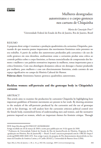 Mulheres desregradas: autorretratos e o corpo grotesco nos cartuns de Chiquinha