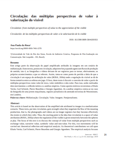 Circulação: das múltiplas perspectivas de valor à valorização do visível