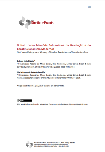 O Haiti como Memória Subterrânea da Revolução e do Constitucionalismo Modernos