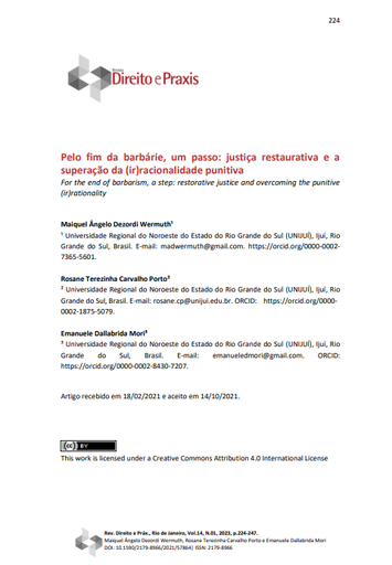 Pelo fim da barbárie, um passo: justiça restaurativa e a superação da (ir)racionalidade punitiva