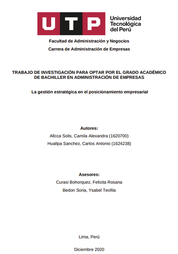 La gestión estratégica en el posicionamiento empresarial