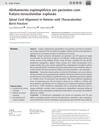 Spinal Cord Alignment in Patients with Thoracolumbar Burst Fracture